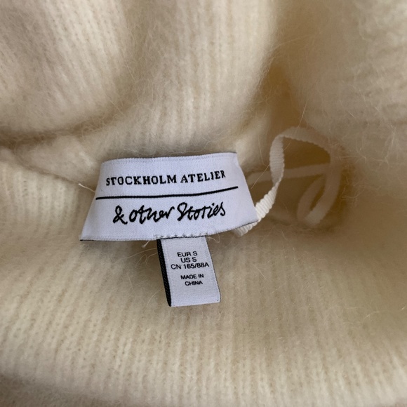 & Other Stories Cream Cowl Neck Sweater Oversized Knit - Picture 4 of 13